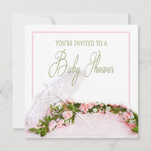 Baby Shower-inbjudan - White Parasol-Ro Garland Inbjudningar