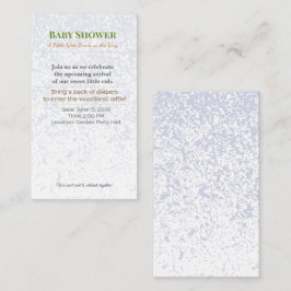 Baby Shower Inbjudan | Woodland Blöja Lotteri Kort