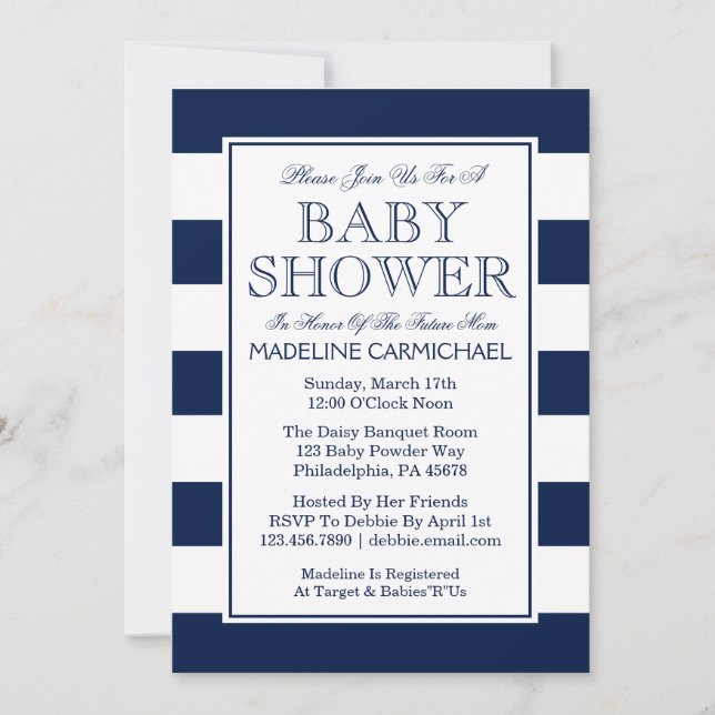 Baby Shower Inbjudningar (Framsida)