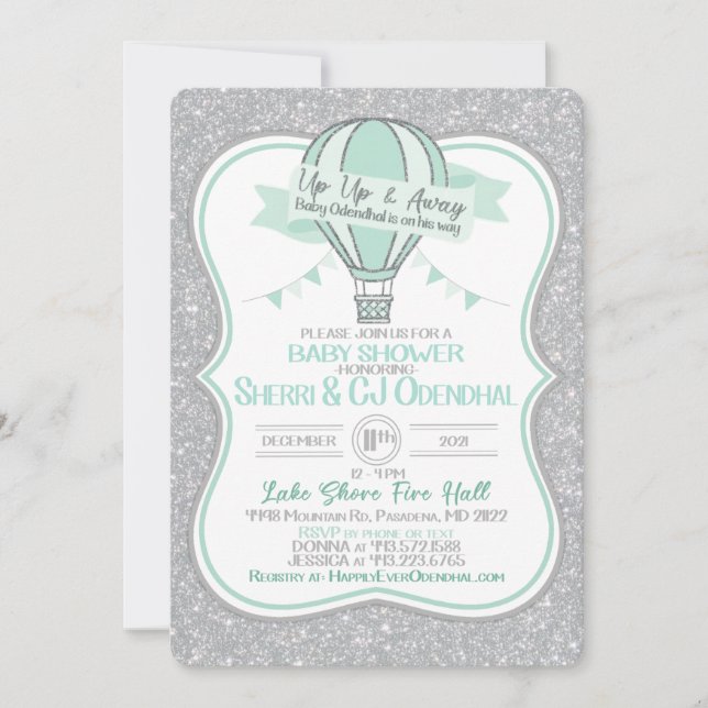 Baby Shower Inbjudningar (Framsida)