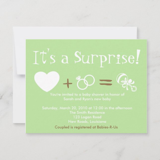 Baby Shower Inbjudningar (Framsida)