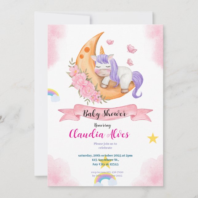 Baby Shower Inbjudningar (Framsida)