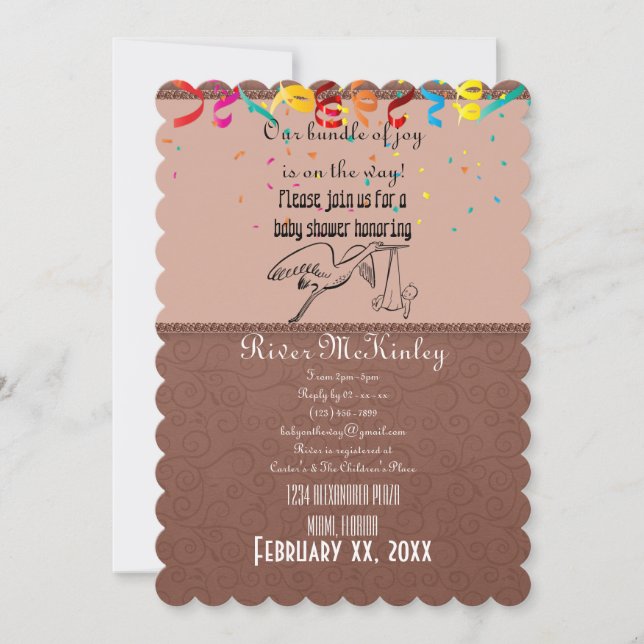 Baby Shower Inbjudningar (Framsida)