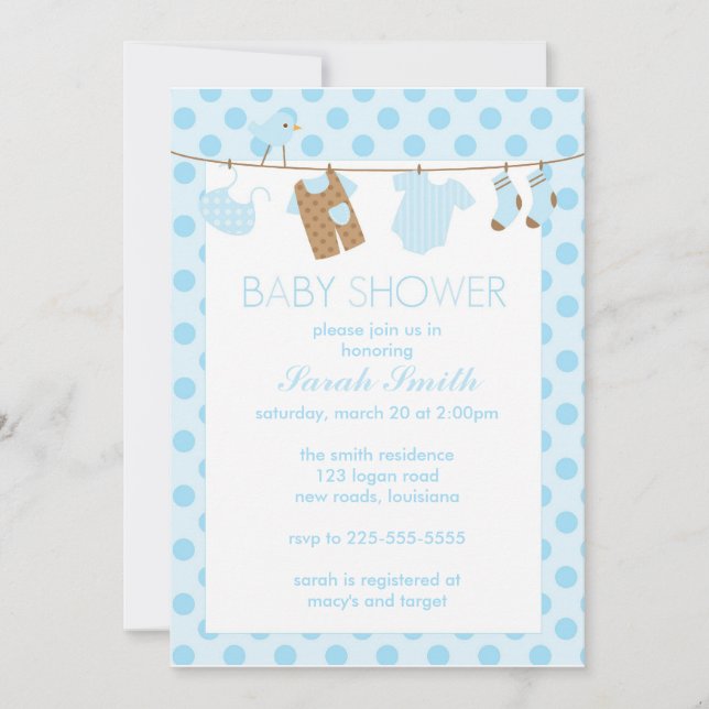 Baby Shower Inbjudningar (Framsida)