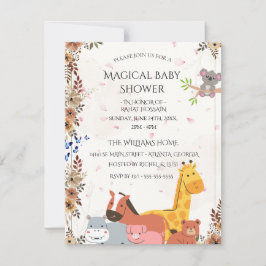 Baby Shower-inbjudningar | Anpassad Wildflower-kor OSA Kort