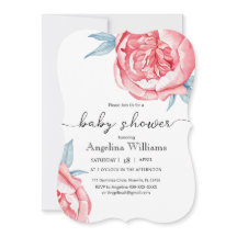 Baby shower-inbjudningar Blommor