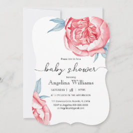 Baby shower-inbjudningar Blommor Inbjudningar