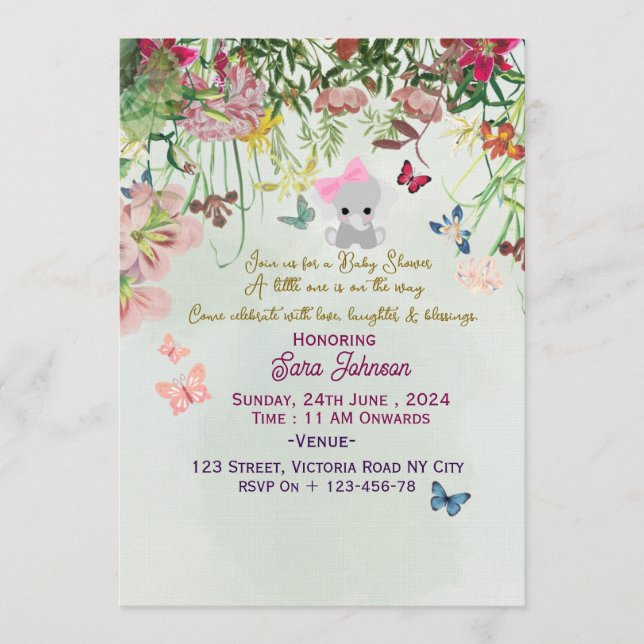 Baby Shower-inbjudningar  Inbjudningar (Framsida)