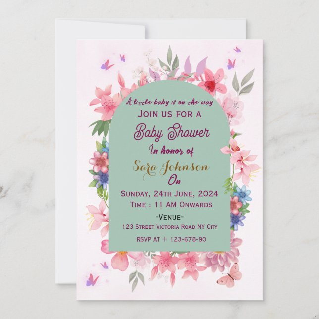 Baby Shower-inbjudningar  Inbjudningar (Framsida)