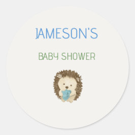 Baby Shower Inbjudningar Inneslutande Kort Skyltar Runt Klistermärke