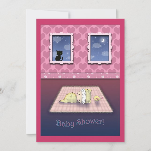 Baby Shower-inbjudningar söta och fantasifulla Inbjudningar (Framsida)