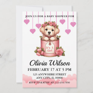Baby Shower-inbjudningar, Valpkort-inbjudningar Inbjudningar