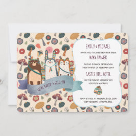 Baby Shower Inbjudningskort Cute Modern