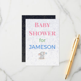 Baby Shower Inbjudningskort Inneslutna Kort Tecken