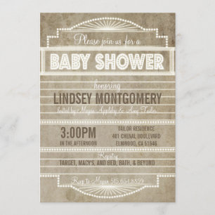 Baby shower Invitatio för stort festtält för Inbjudningar