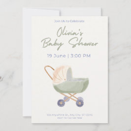 Baby Shower Invitation Cute Bear Theme Inbjudningar