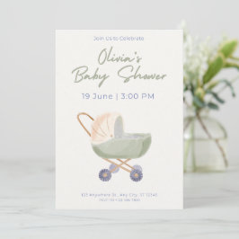 Baby Shower Invitation Cute Bear Theme Inbjudningar