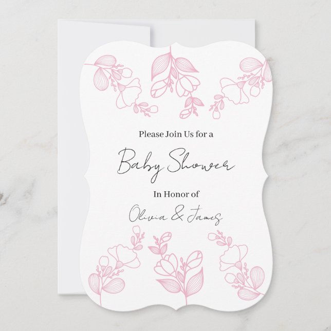 Baby Shower Invitation Inbjudningar (Framsida)