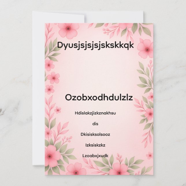 Baby shower invitation  inbjudningar (Framsida)