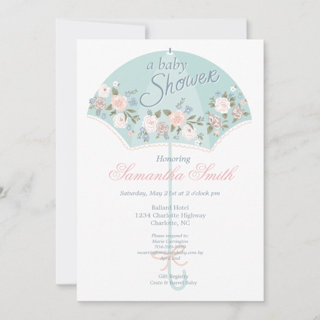 Baby Shower Invitation Inbjudningar (Framsida)