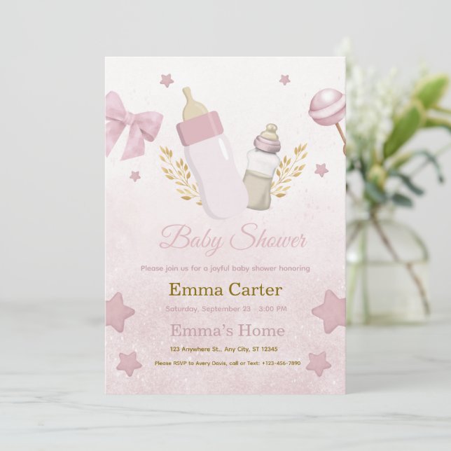 Baby Shower Invitation Julkort (Stående Fram)