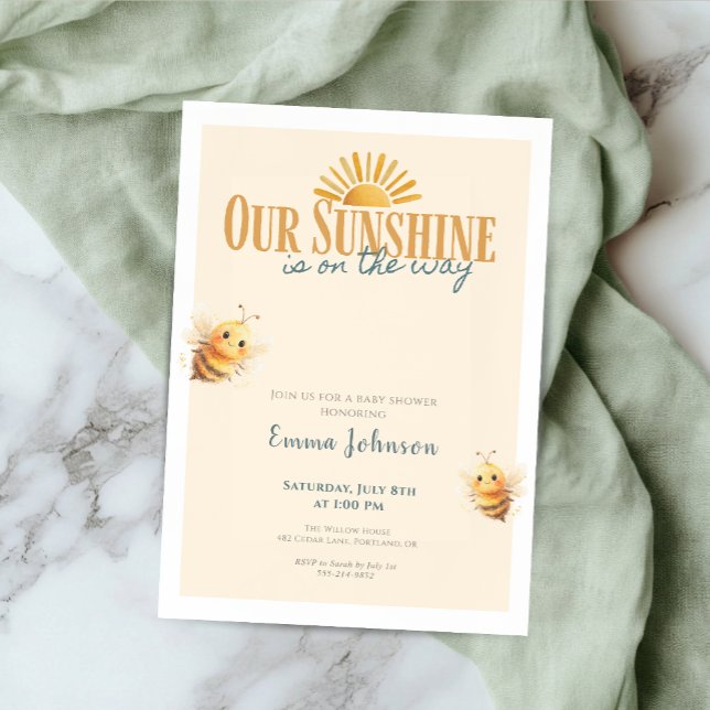 Baby Shower Invitation Our Sunshine (Skapare uppladdad)