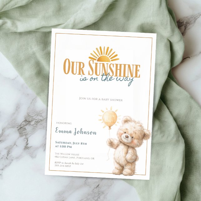 Baby Shower Invitation Our Sunshine (Skapare uppladdad)