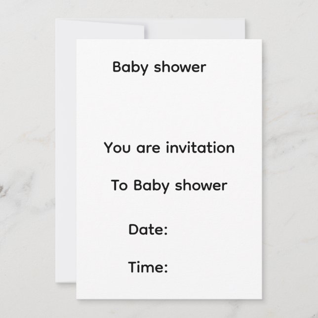 Baby shower invitation  spara datumet (Framsida)
