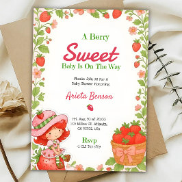 baby shower invitation with a Berry Sweet theme Inbjudningar