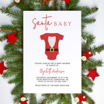 Baby Shower jul Modern Simple från Santa Baby