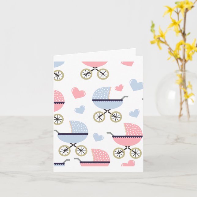 Baby Shower Kort (Gul blomma)