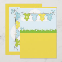 baby shower-kort inbjudningar