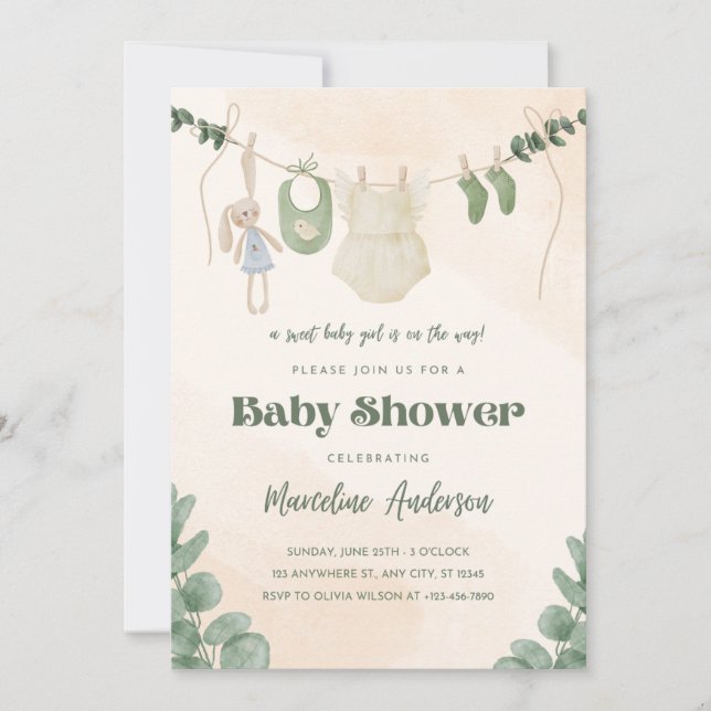 Baby Shower-kort Inbjudningar (Framsida)