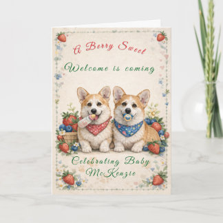 Baby Shower-kort med Corgis Kort