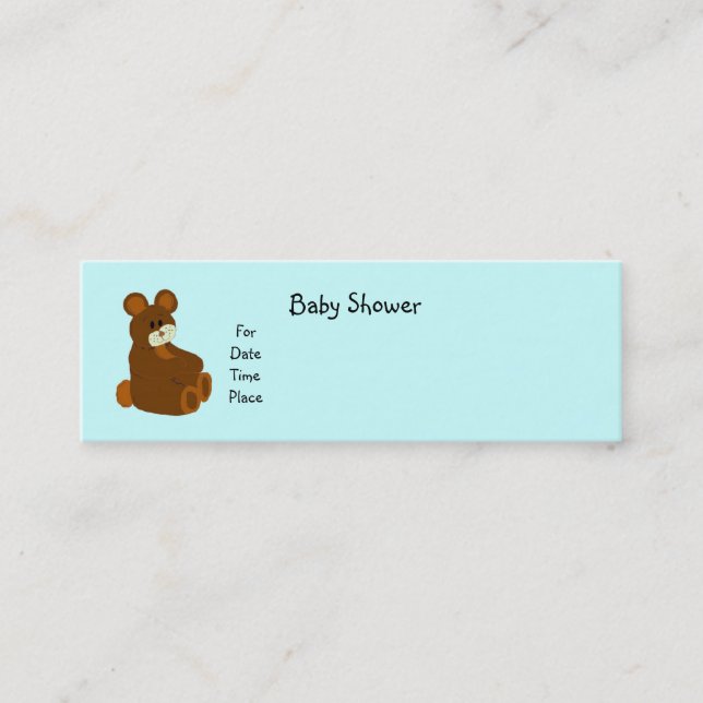 Baby Shower-kort Mini Visitkort (Framsida)