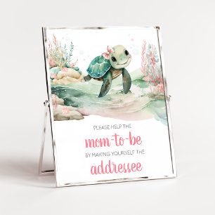Baby Shower-kuvert för Flickor Sea Turtle Station Poster