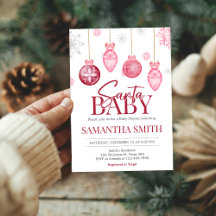 Baby Shower Lady Santa Baby-julen