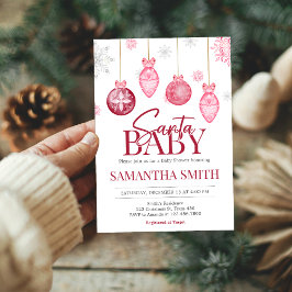 Baby Shower Lady Santa Baby-julen Inbjudningar