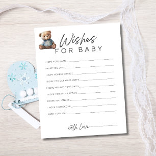 Baby Shower Lek Baby Pojke Önskar För Bebis Inbjudningar