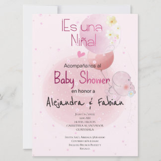 BABY SHOWER LINDO HIPO. PARA BEBÉ NIÑA INBJUDNINGAR
