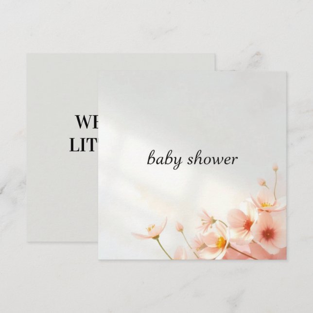 Baby Shower – Liten Mirakel Firande Inbjudningar (Fram/baksida)
