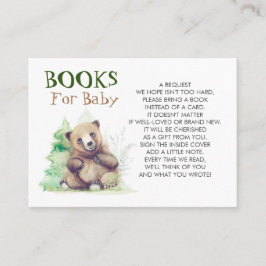 Baby Shower Little Bear Bokar för Baby Visitkort