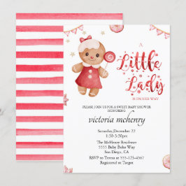 Baby Shower Little Dam Gingertea (ung. Gingerbabor Inbjudningar