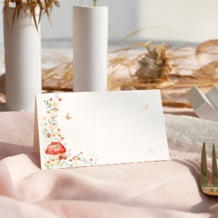 Baby Shower Little Kärlek Kryp Blommigt  Placeringskort