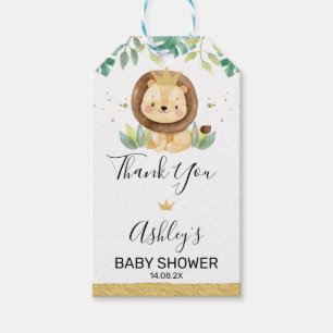Baby Shower Little Kung Lejonare Krona Presentetikett