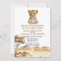 Baby Shower Little Kung Lejonare Unge Safari Baby 