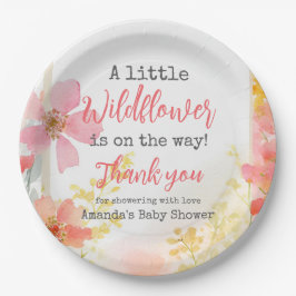 Baby Shower Little Wildblomma Flower Blommigt Peac
