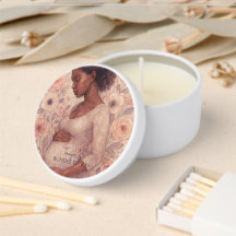 Baby Shower Ljusstakar Favors, Svart Gravid Kvinna