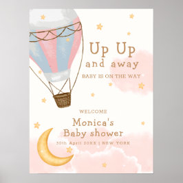 Baby Shower Luftballong Måne Star Baby Shower Välk Poster
