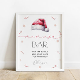 Baby Shower Mamma-Osa Pub i jultomten Baby-Osa Poster